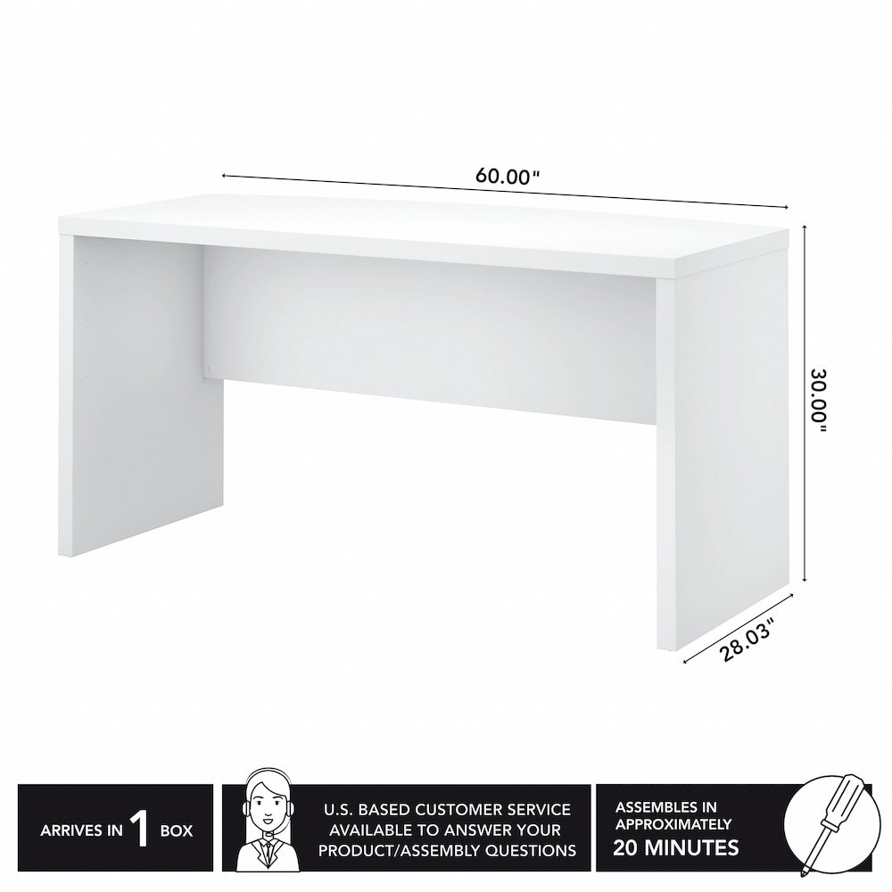 Echo 60W Bow Front Desk