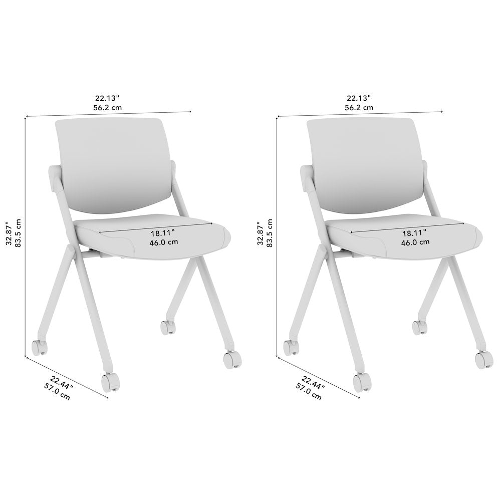 Envision Mesh Back Folding Chairs - Set of 2