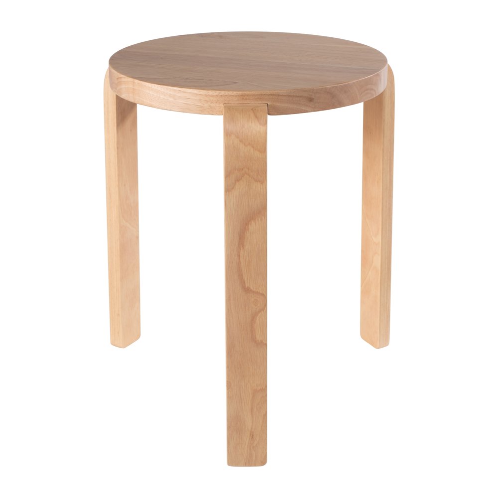 Mateo Round Backless Stacking Stools - Set of 2 - Blonde Oak