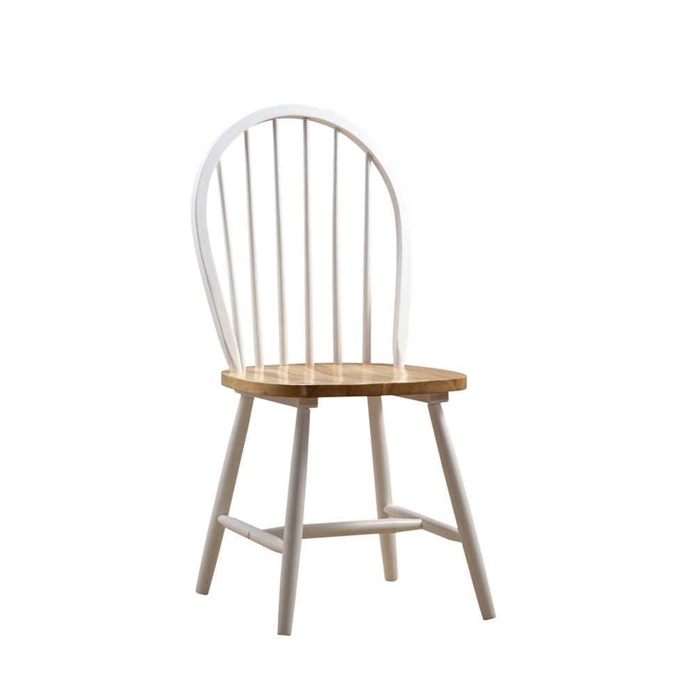 Farmhouse Chair, set of 2, White/Natural