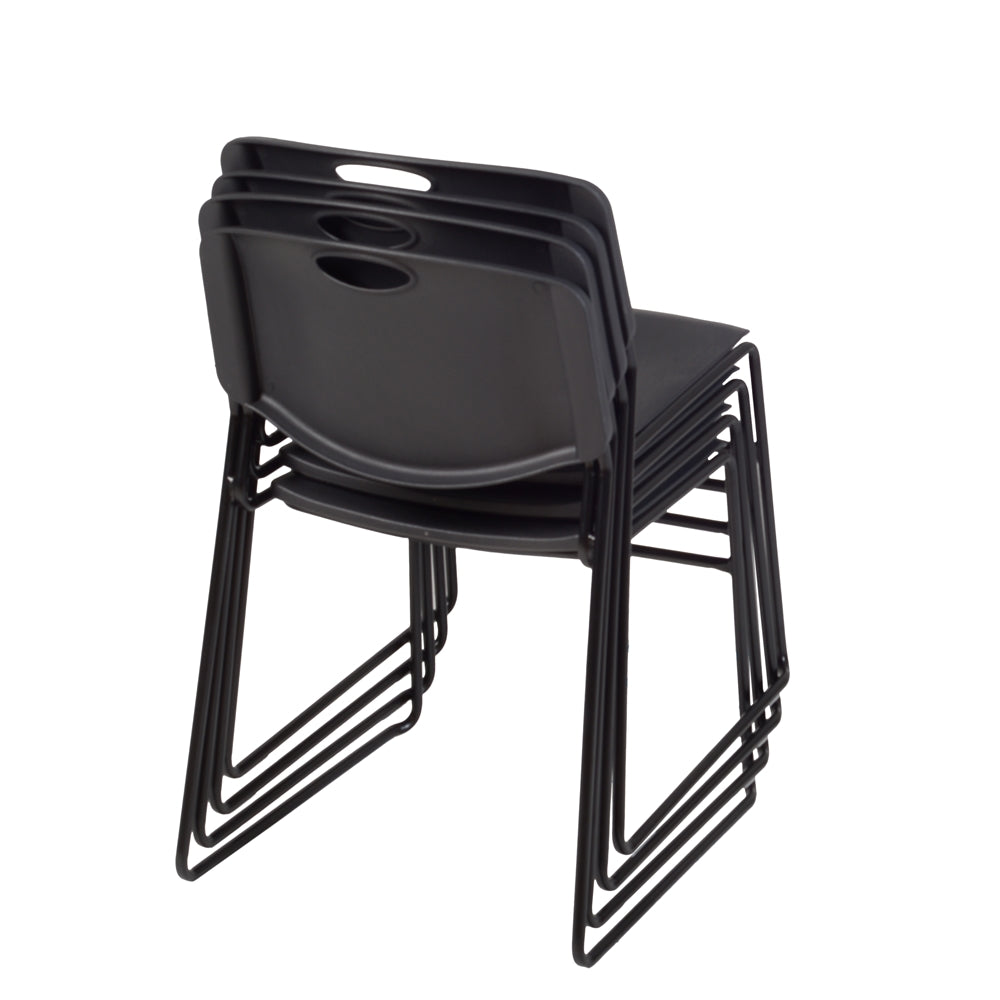 Zeng Stack Chair (4 pack)- Black