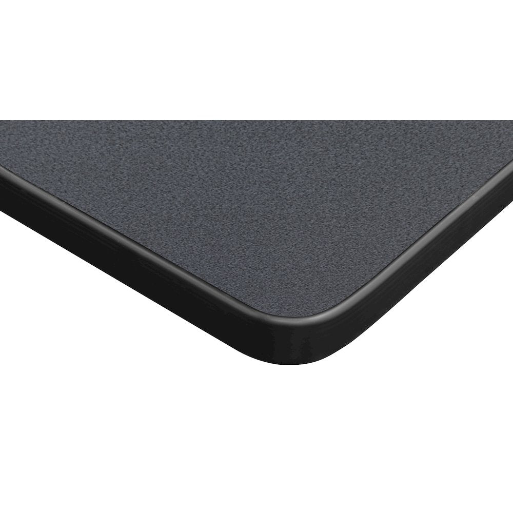 66 x 24 in. Mobile T-Base Training Table- Grey, 2 M Stack Chairs- Grey