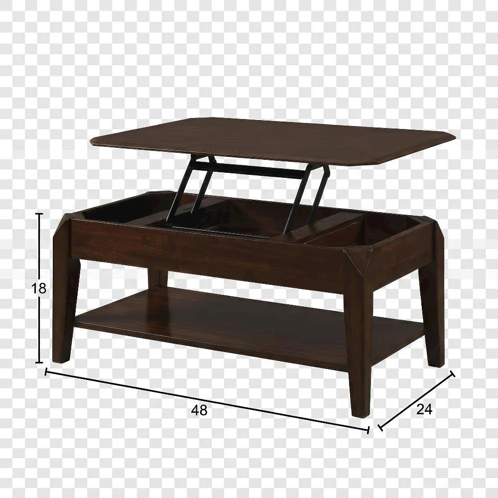 Coffee Table Walnut Wood Veneer Lift Top Storage Engineered Wood