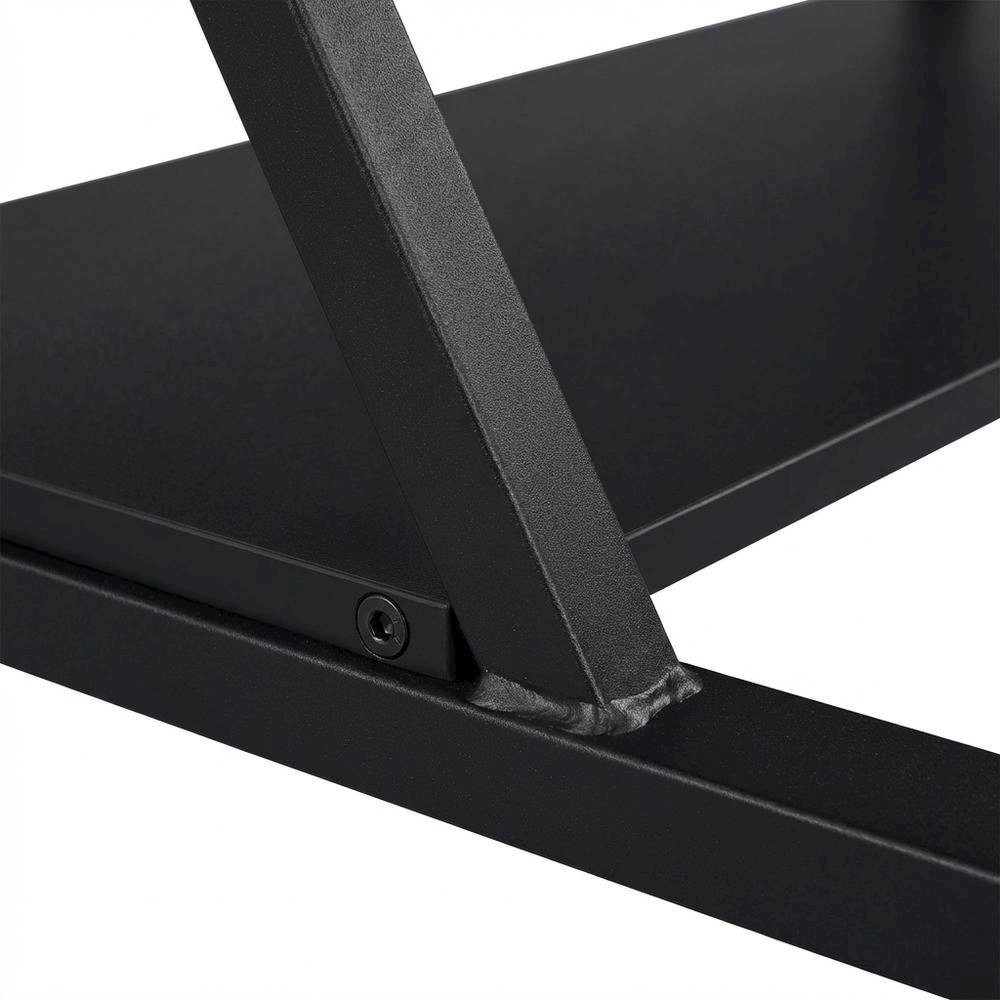 Black Industrial Office Desk With Metal And Mdf Finish