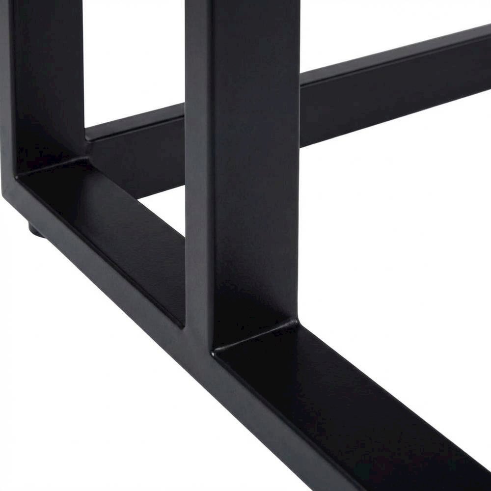 Walnut And Black Finish Office Desk With Built-In Usb Port For Modern Workspaces