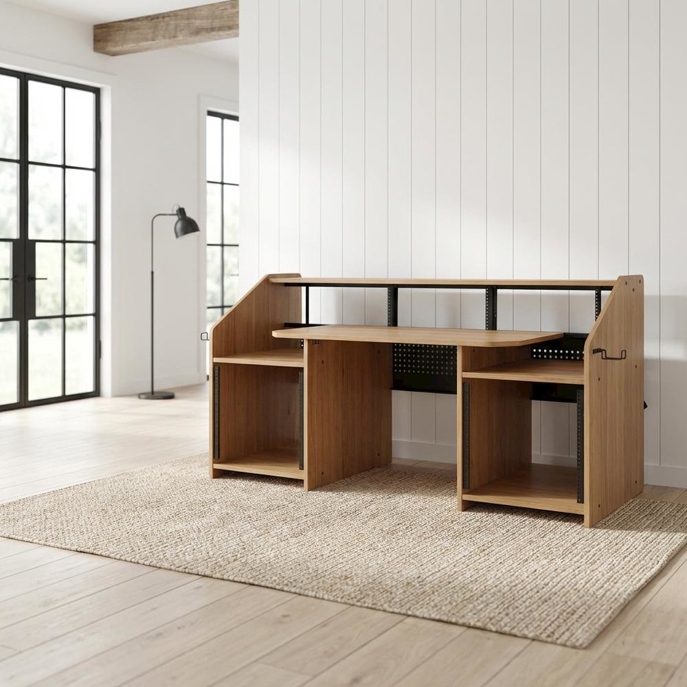 Finish Metal And Mdf Office Desk With Industrial Style