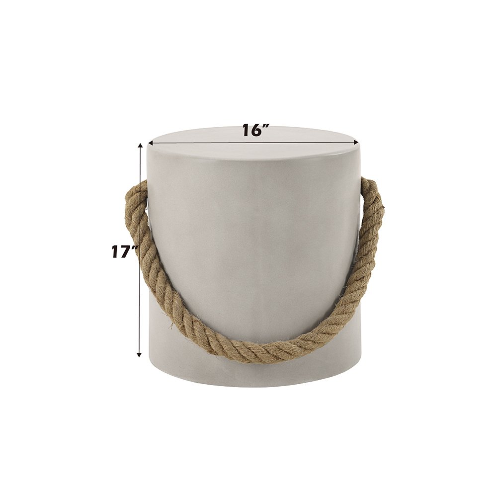 Gene Accent Table Natural Gray