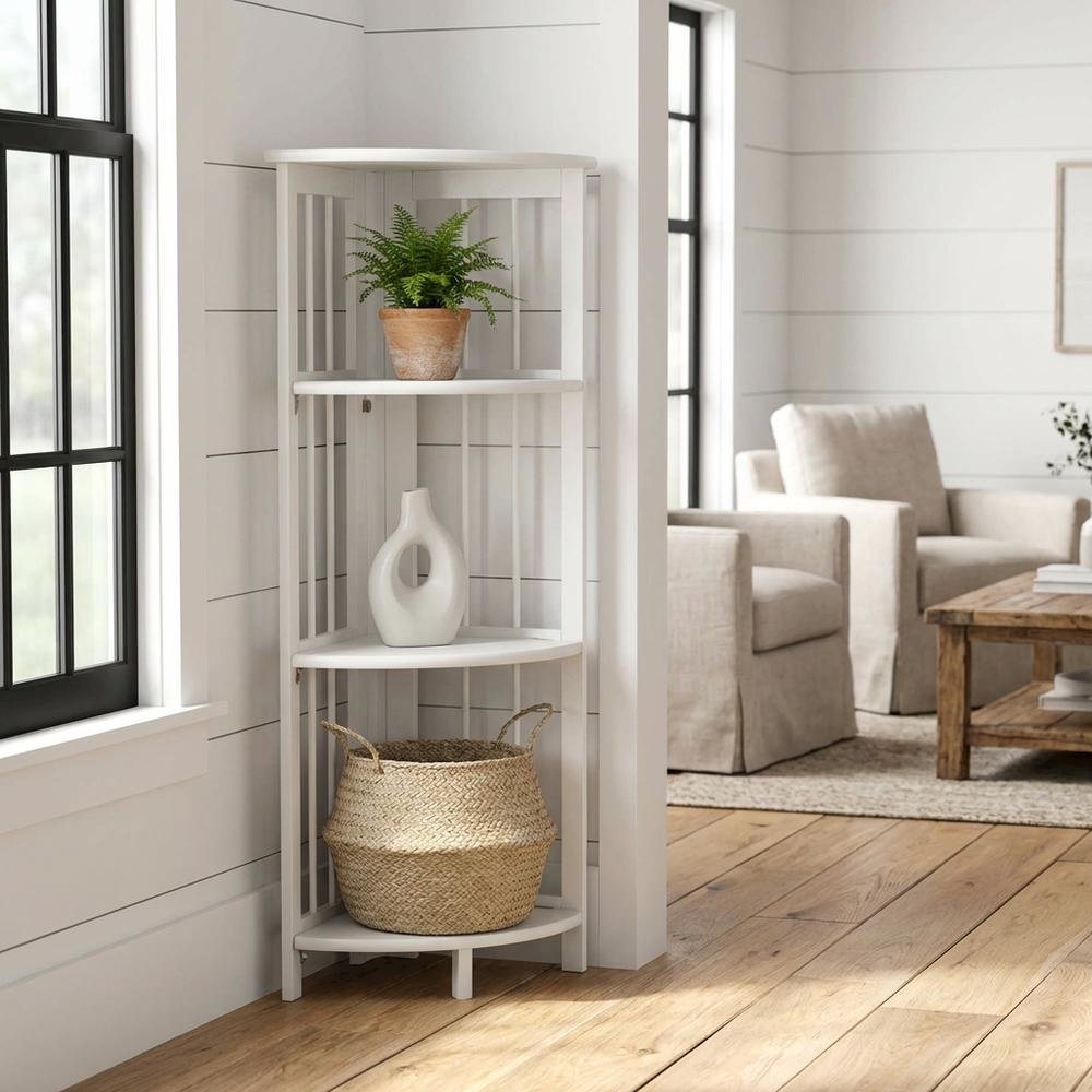 Wooden Bookcase with Open Shelves and Sturdy Frame for Living Room Storage