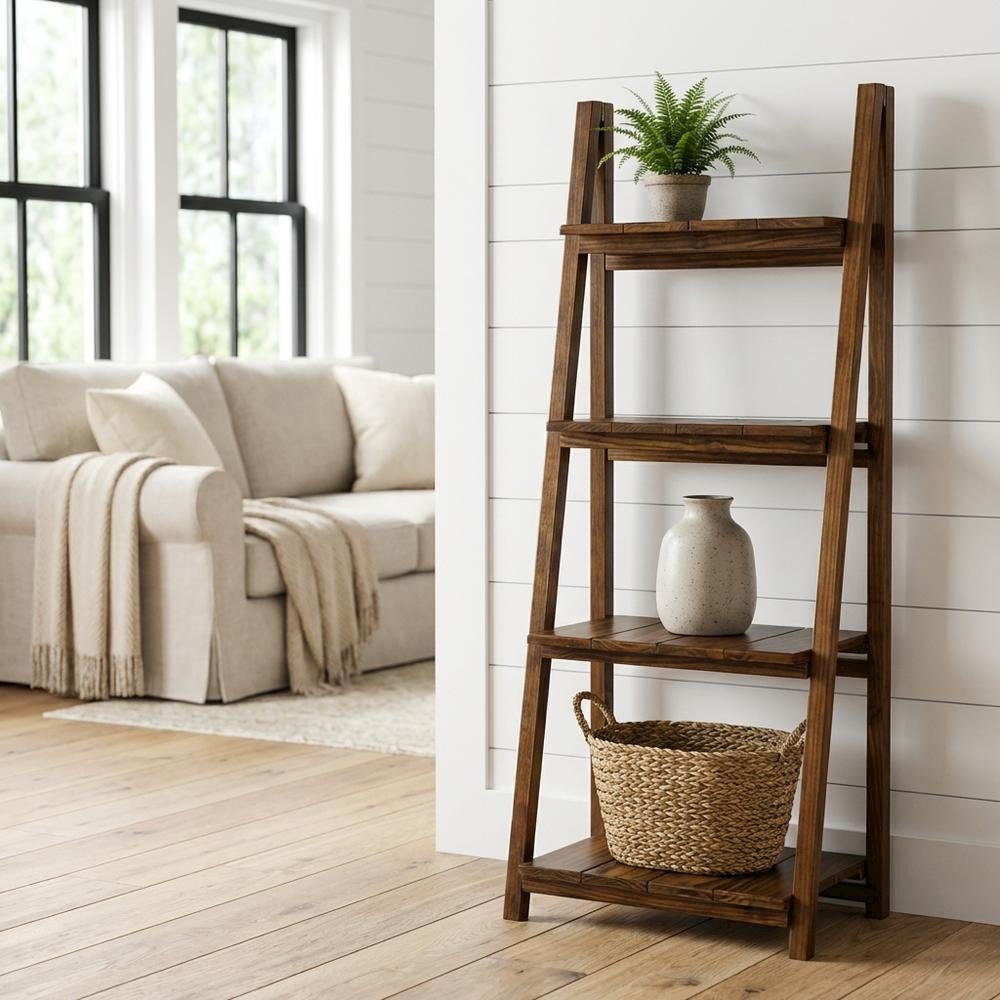 Wooden Bookcase in light finish with open shelving for Home Office Storage