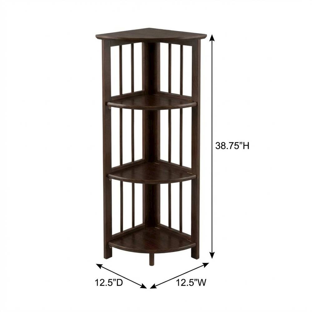 Wooden Bookcase with 4 Shelves, Sturdy Storage for Living Room