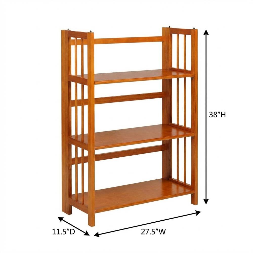 Wooden Bookcase with Open Shelving for Home Office Storage