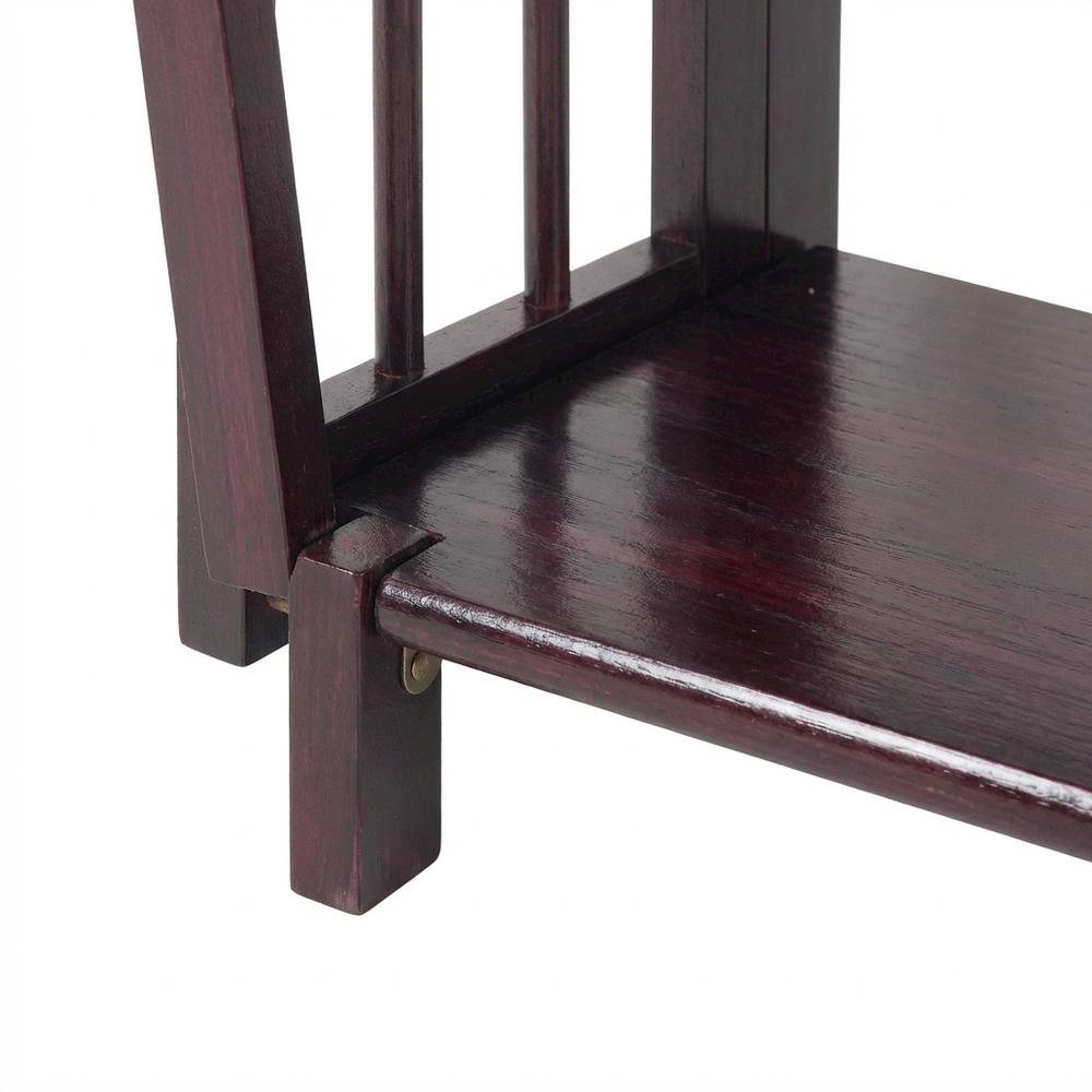 Wooden Bookcase with Open Shelves and Sturdy Construction