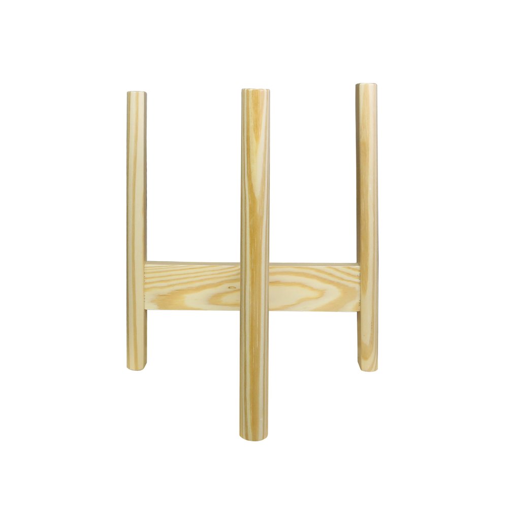 Mid-Century Modern Wood Plant Display Stand, Fit Up to 12"