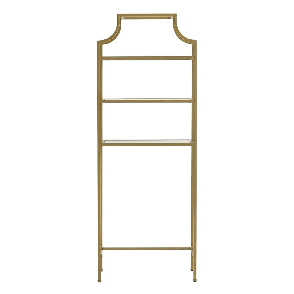 Soft Gold Space Saver Bathroom Vanity with Anti-Tip Hardware