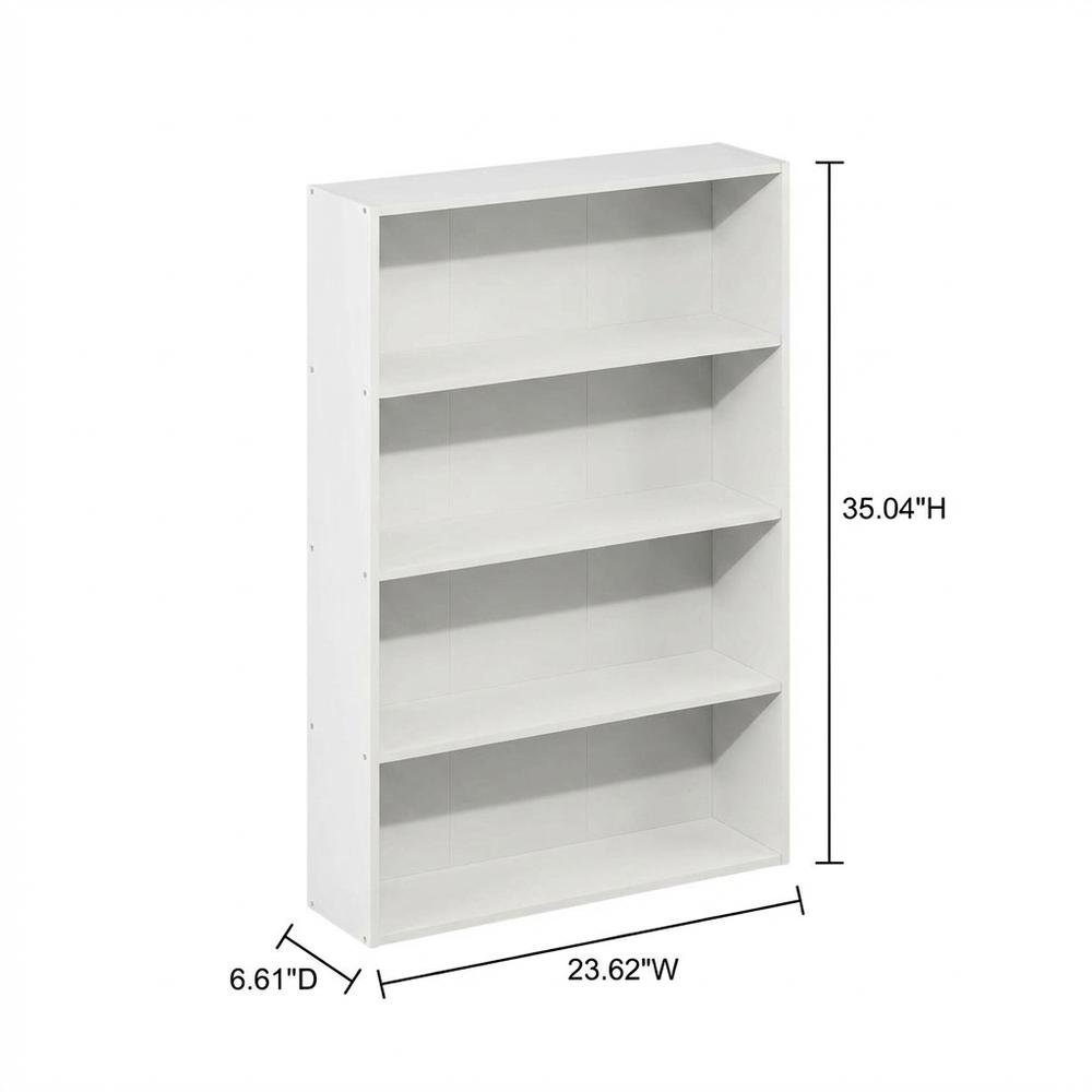 Wooden Bookcase with Open Shelving for Home Office and Living Room