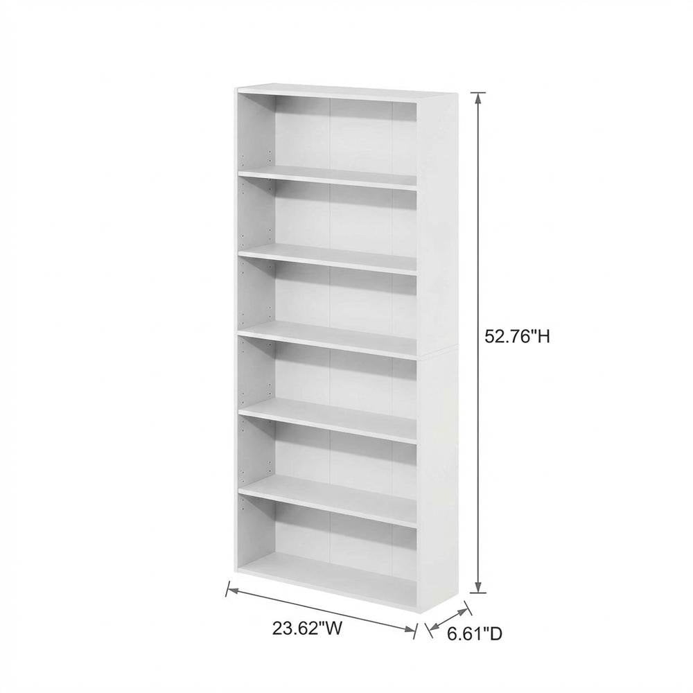 Wooden bookcase with open shelves and modern design suitable for home or office