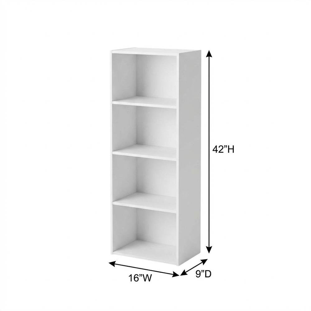 Wood 4-Tier Open Shelf Closet and Clothing Storage Organizer