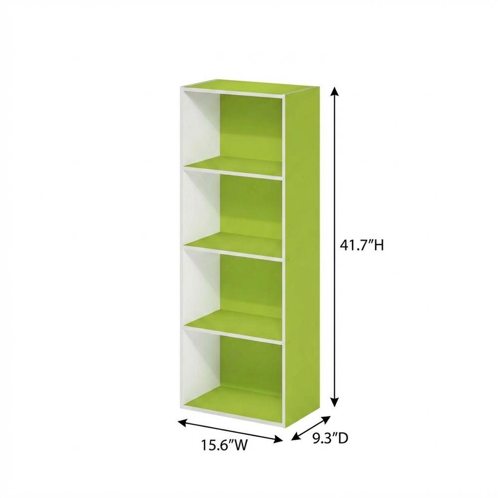 Open Shelf Bookcase with Wooden Construction for Storage