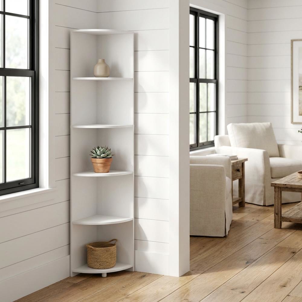 Wood Bookcase with Open Shelving for Storage and Organization