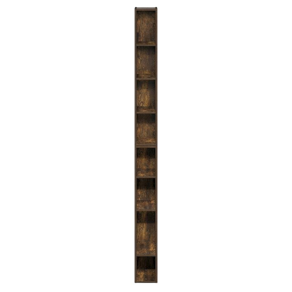 Amber Pine 8-Tier Bookcase with Space Saving Storage Shelf