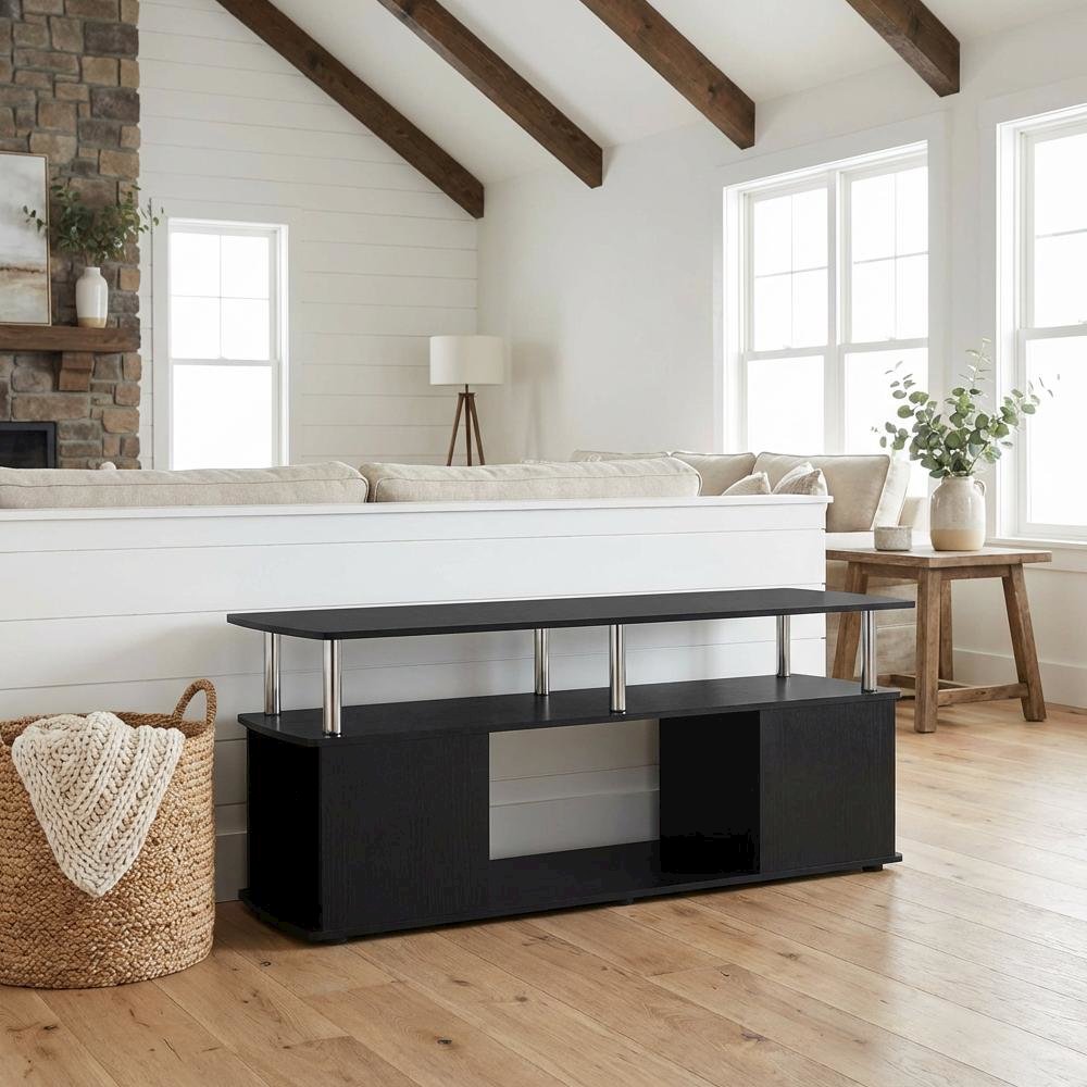 Americano Coffee Table with Stainless Steel Tubes and Utility Design