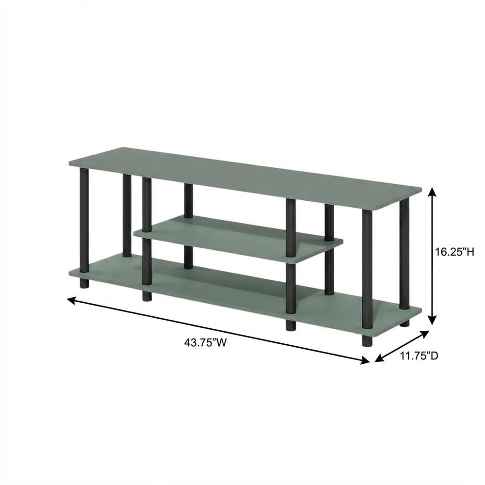 Sage Green 3-Tier Entertainment Center, TVs up to 50 Inches, Engineered Wood