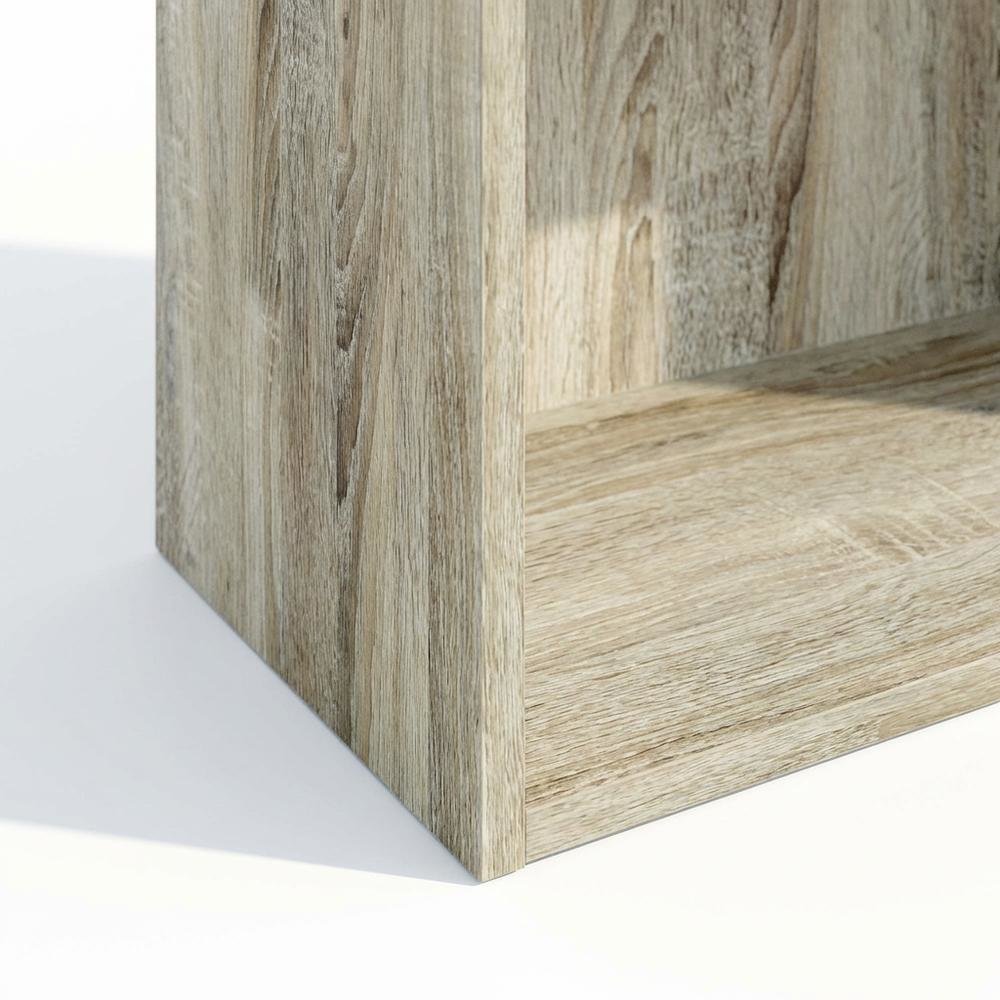 Wooden Bookcase with Adjustable Shelf and Modern Design for Living Room