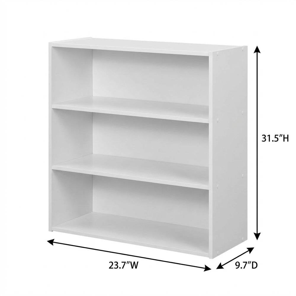 Wooden bookcase with open shelving for versatile storage and display