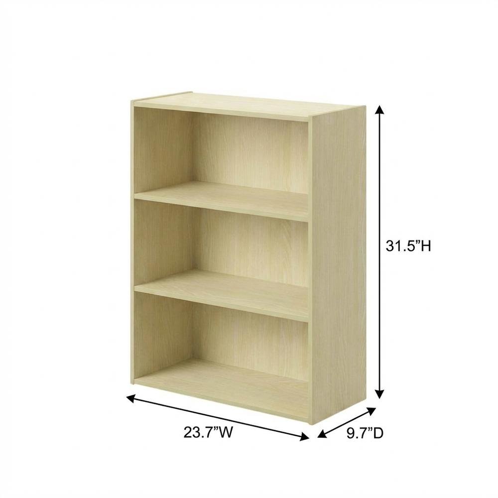 Wood Bookcase with Open Shelving for Storage and Display