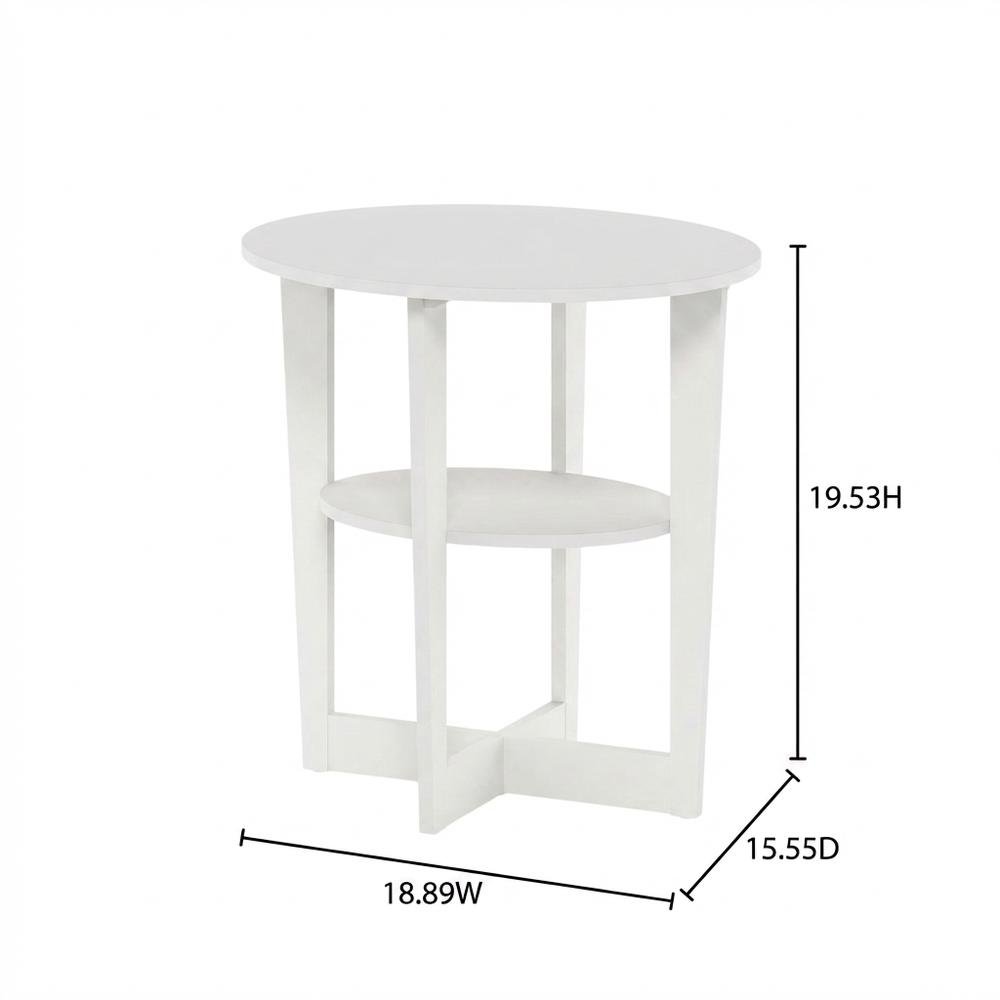 White, Side Table, Quality Build, Durable Wood Frame