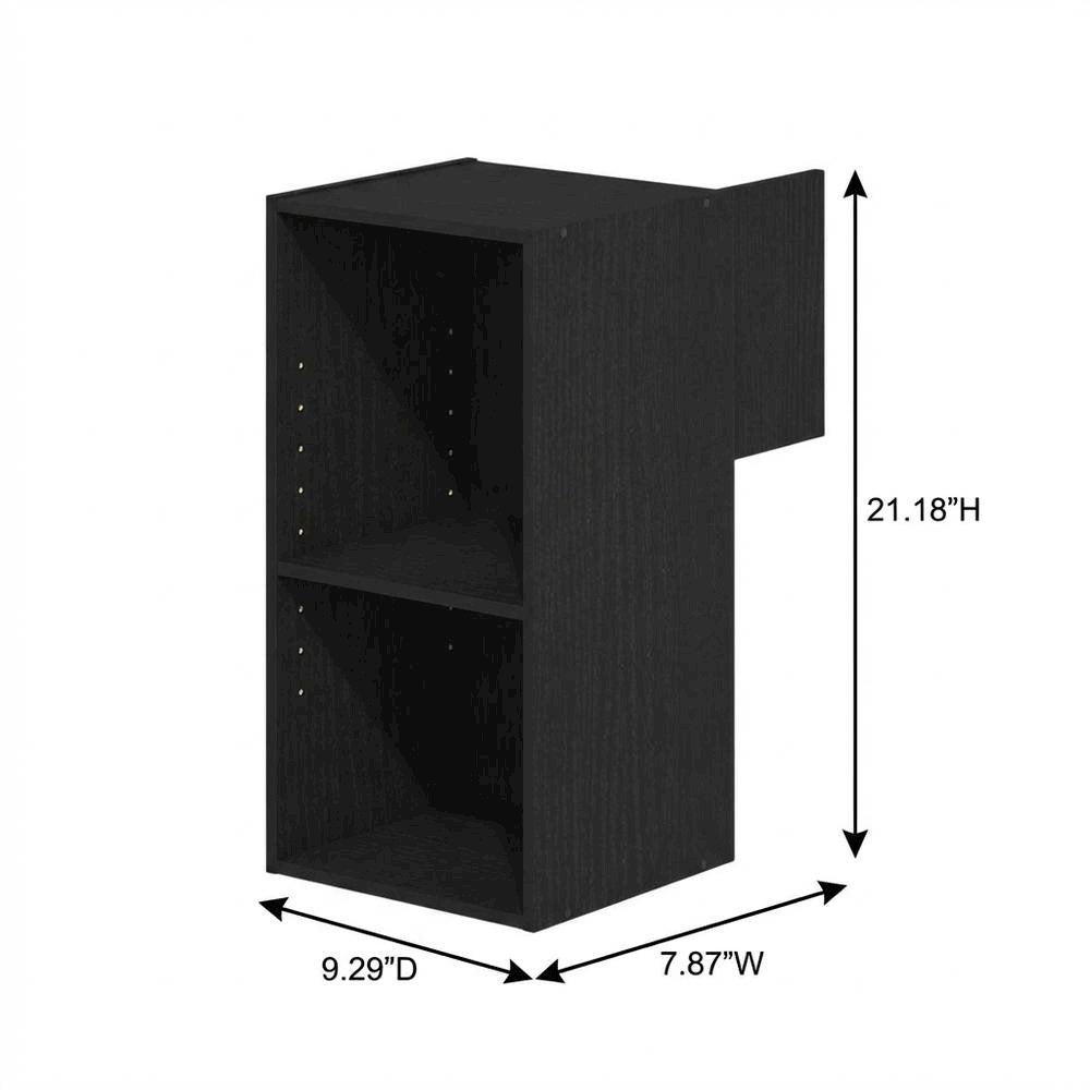 Black Wooden Bookcase with Compact Design and Sturdy Construction