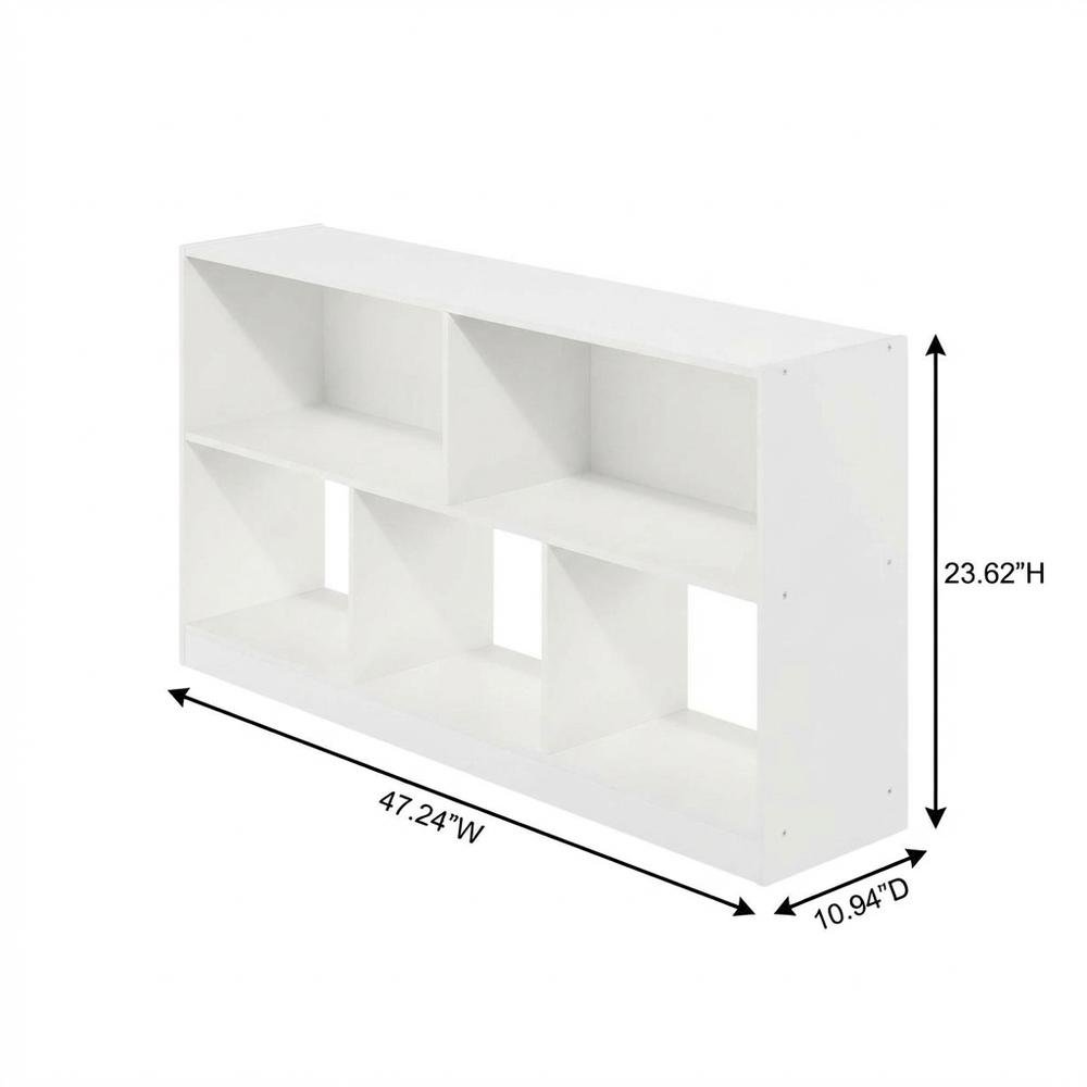 Wooden bookcase with clean design for versatile storage