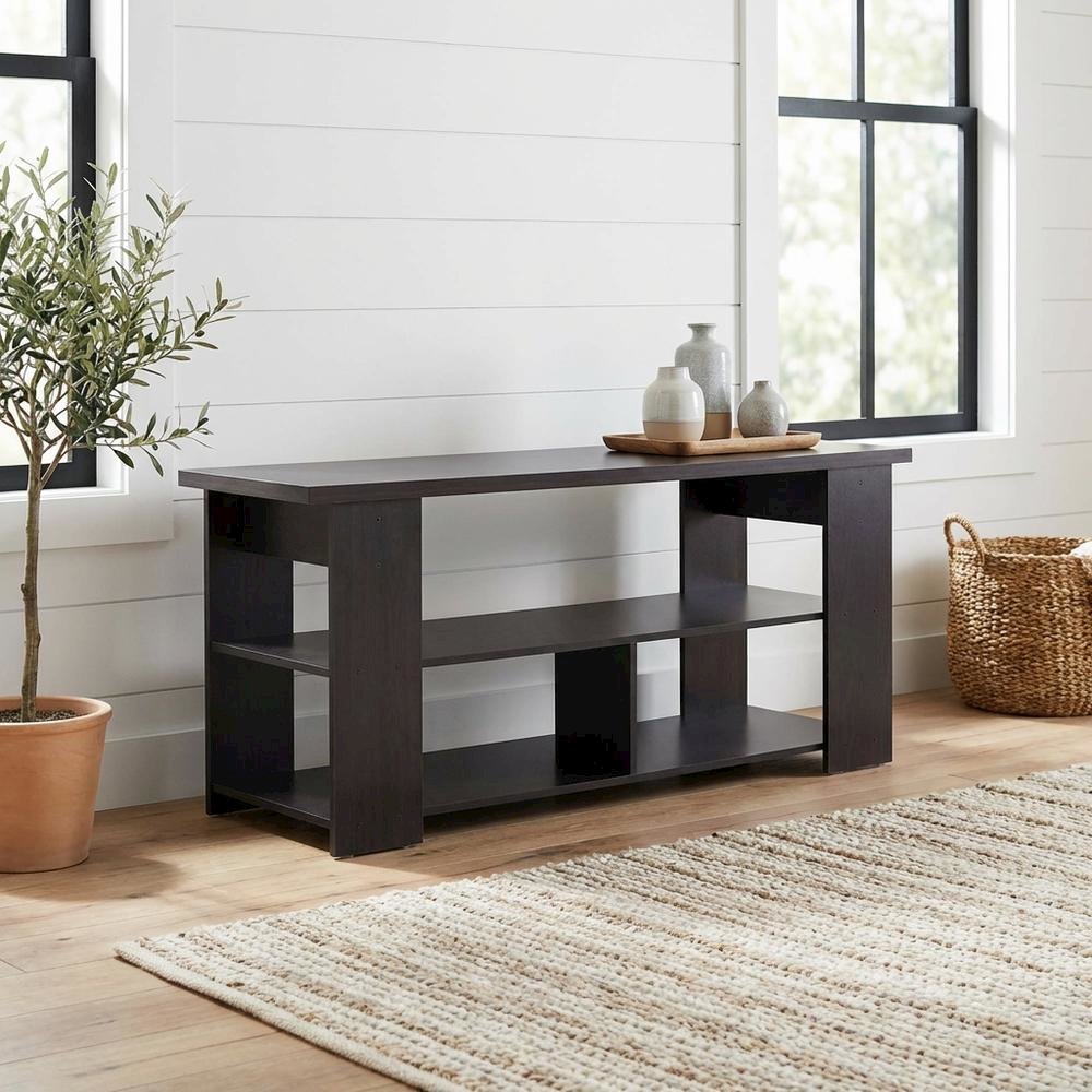 Espresso TV Stand for Up to 50-Inch with Composite Wood Finish