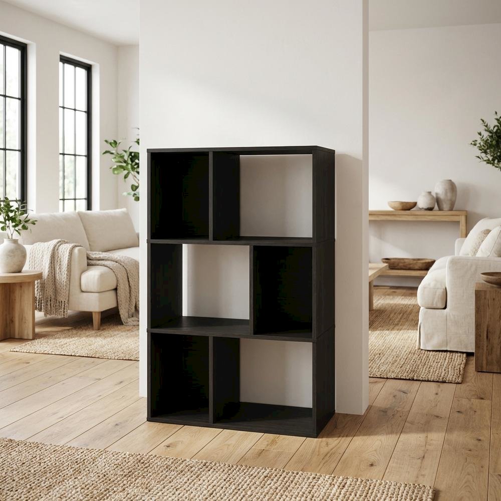 Wooden bookcase with simple design for home or office storage