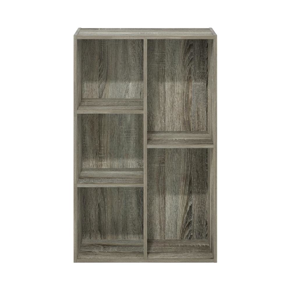 Reversible 5-Cube Storage Shelf In French Oak Finish For Versatile Organization