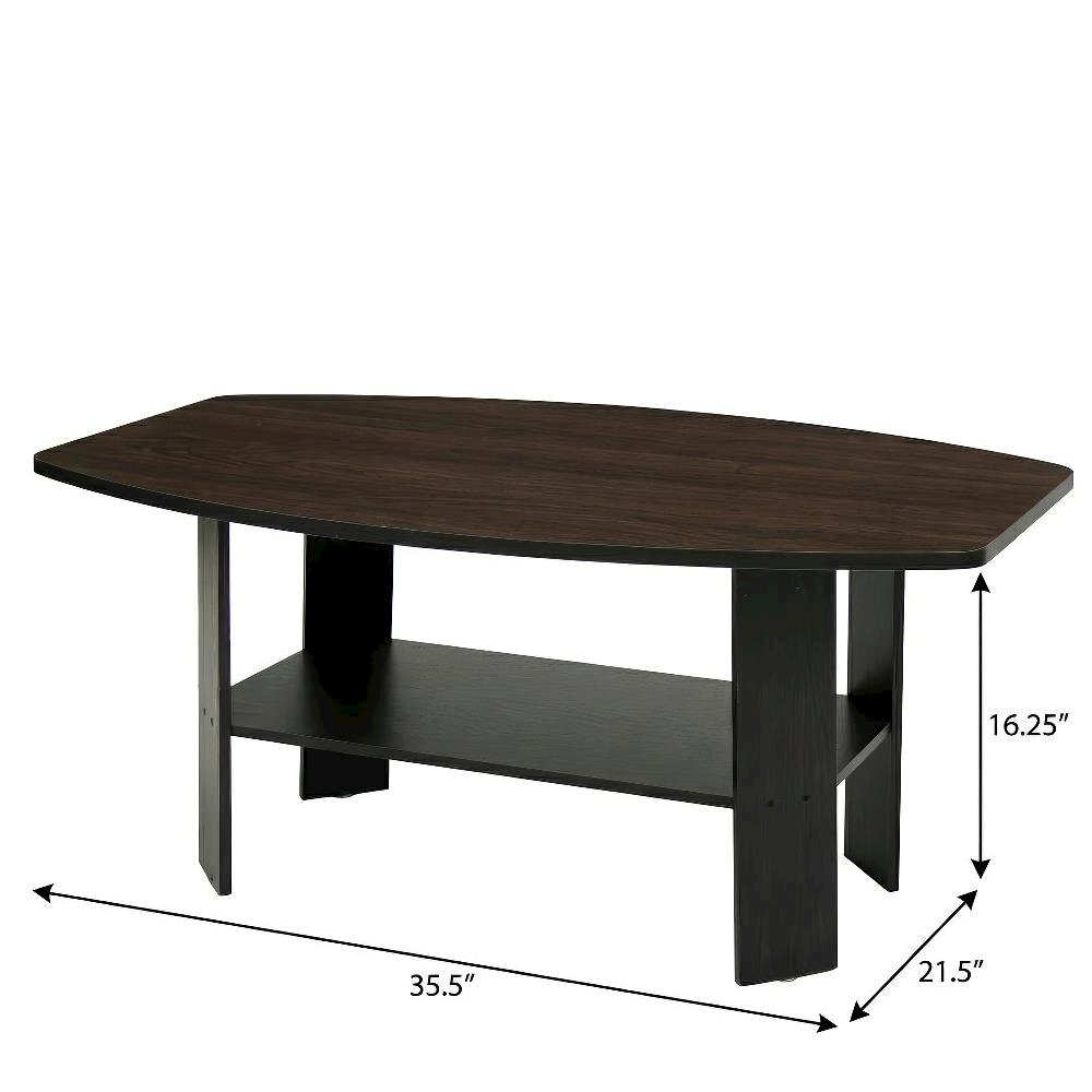Espresso Coffee Table with Minimalist Design and Sturdy Wood Construction
