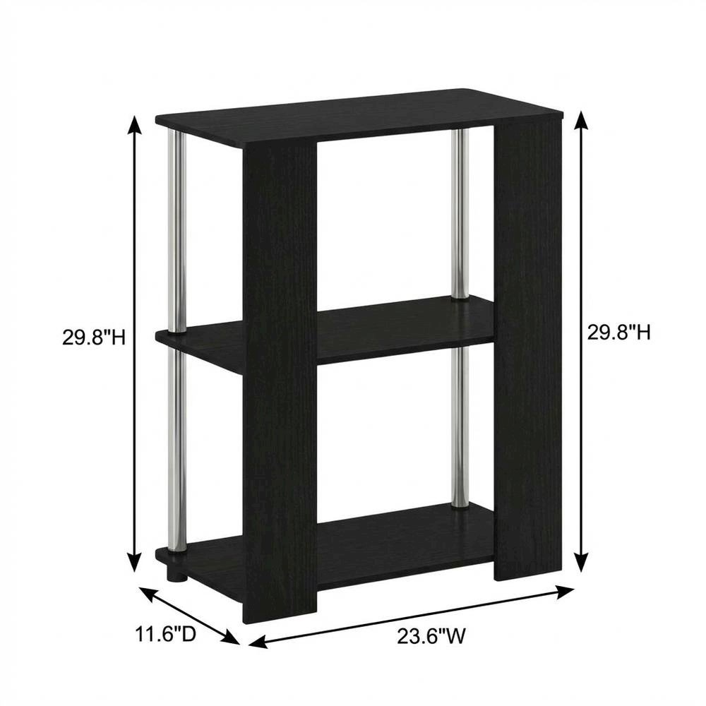 Wood Bookcase with Shelving for Storage and Display