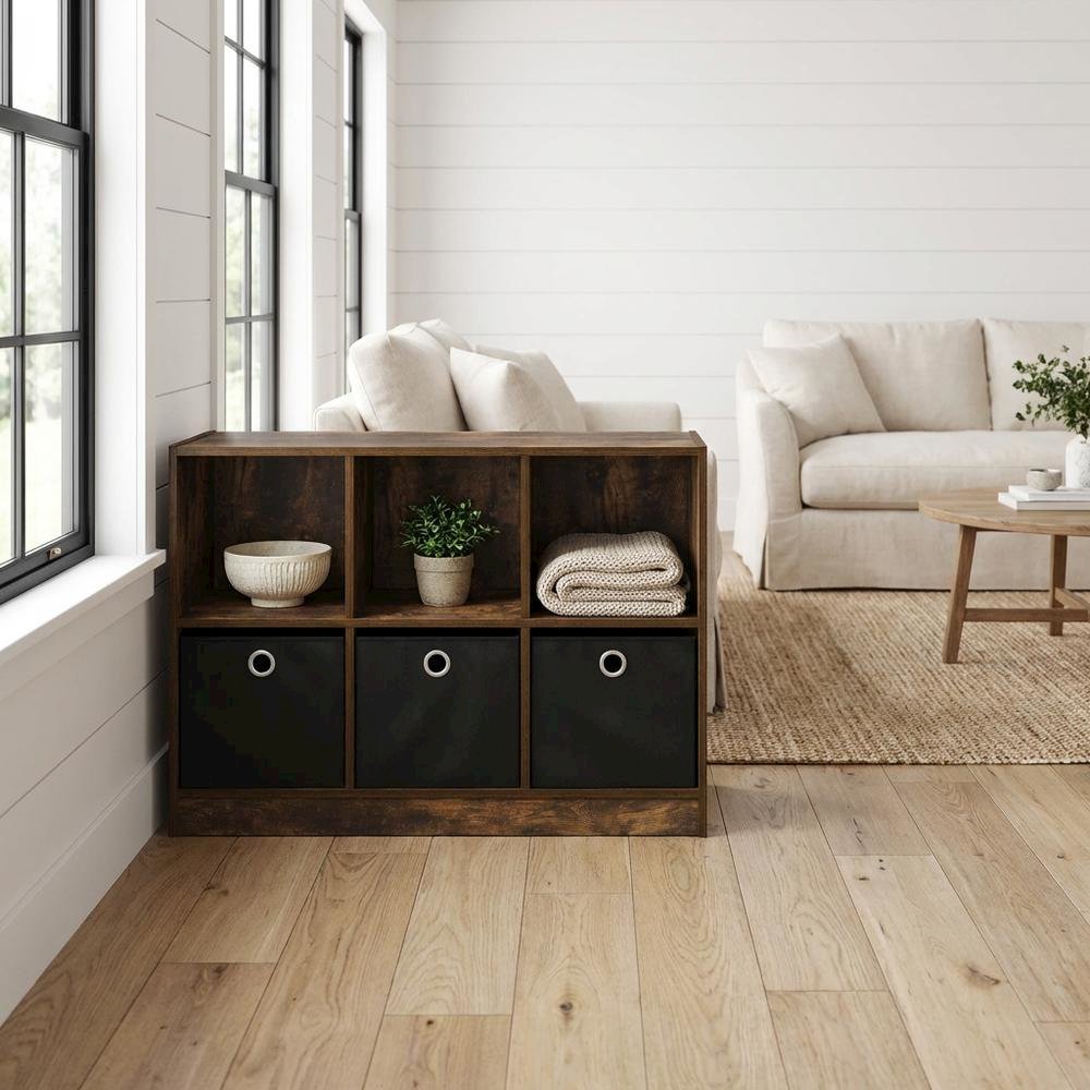 Wooden Bookcase with Open Shelving for Home or Office Storage