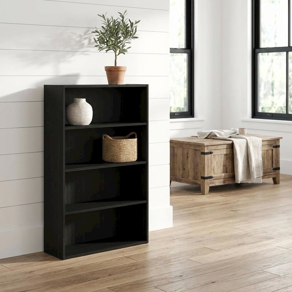 Wooden bookcase with sleek design, sturdy construction, and versatile storage