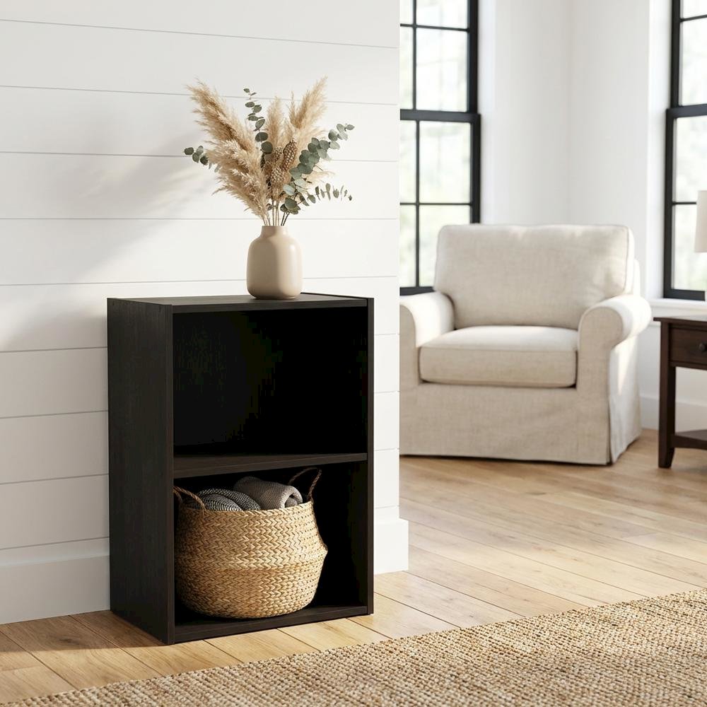 Wood Bookcase with Open Shelving and Classic Design for Home Office Storage