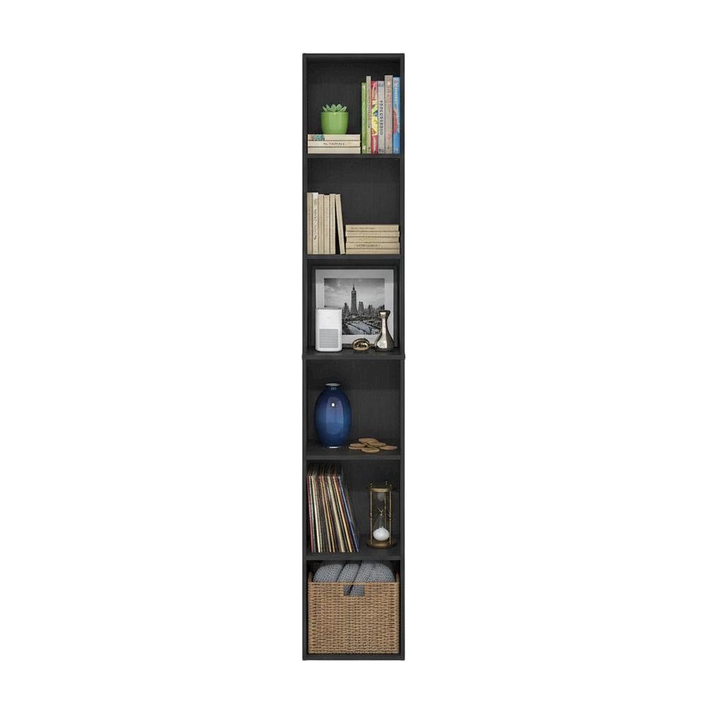 Wooden bookcase with modern design for home or office storage