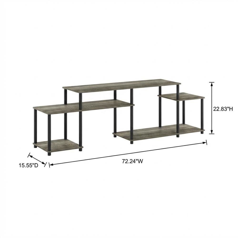 Wood TV stand for 55-inch screens with modern design and durable construction