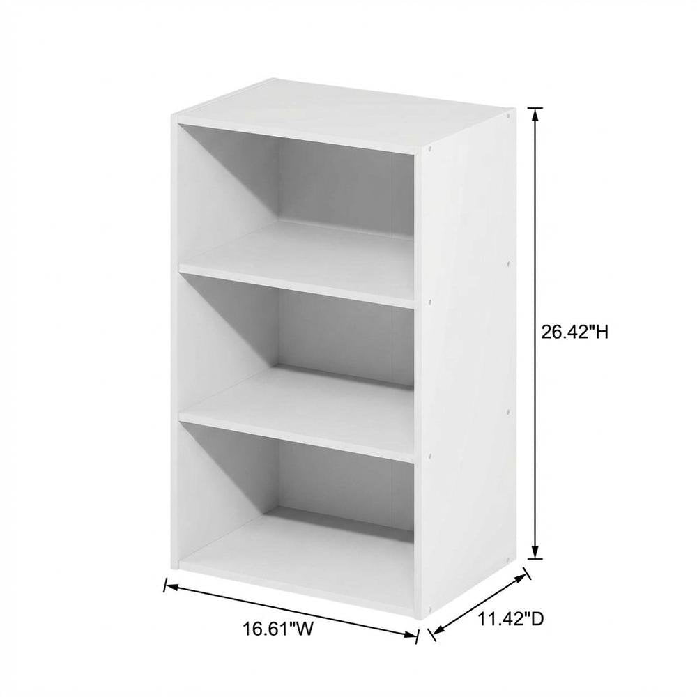 Modern Wood Bookcase with Adjustable Shelves for Living Room Storage