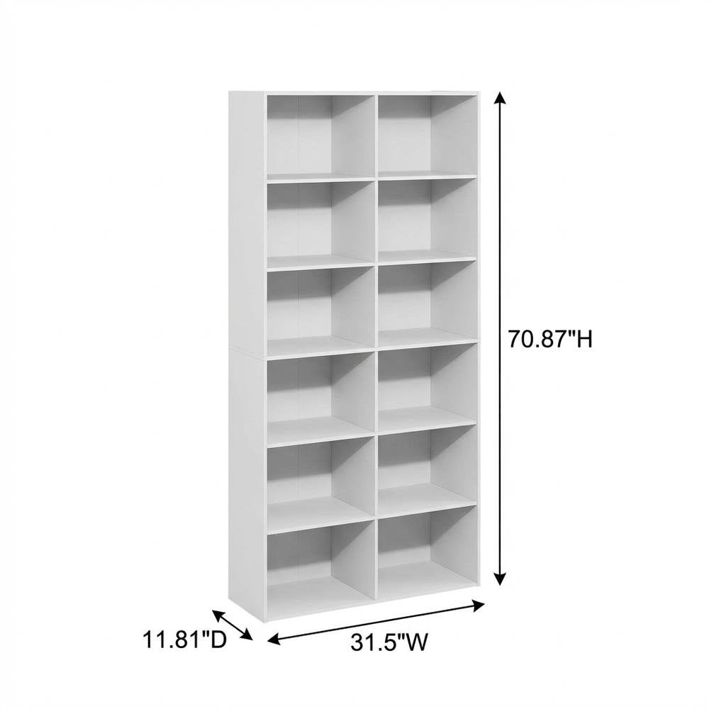 Wooden Bookcase with Engineered Wood Finish for Home and Office Use