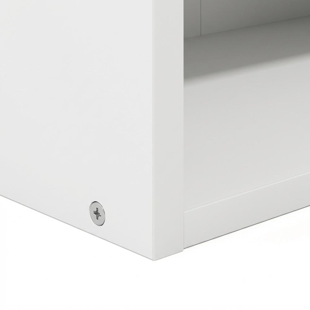 Wooden bookcase with open-back design for versatile storage