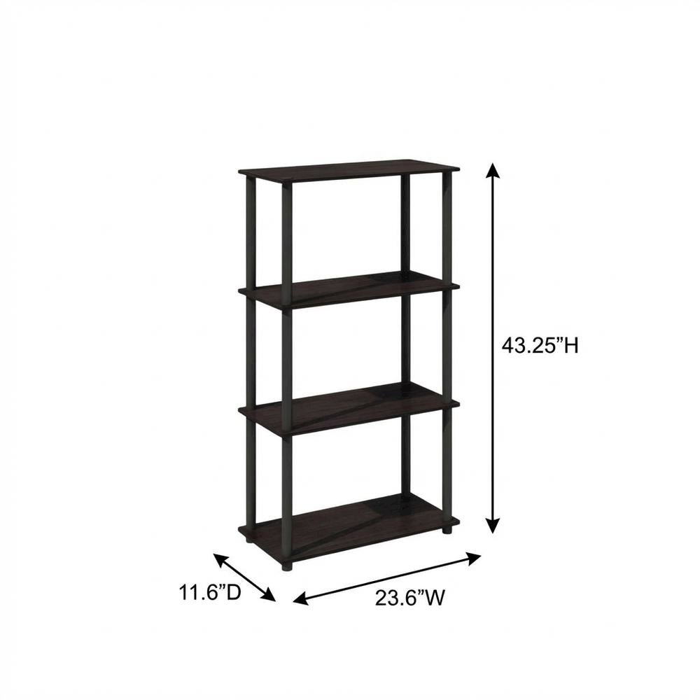 Wooden Bookcase with Open Shelving for Spacious Storage