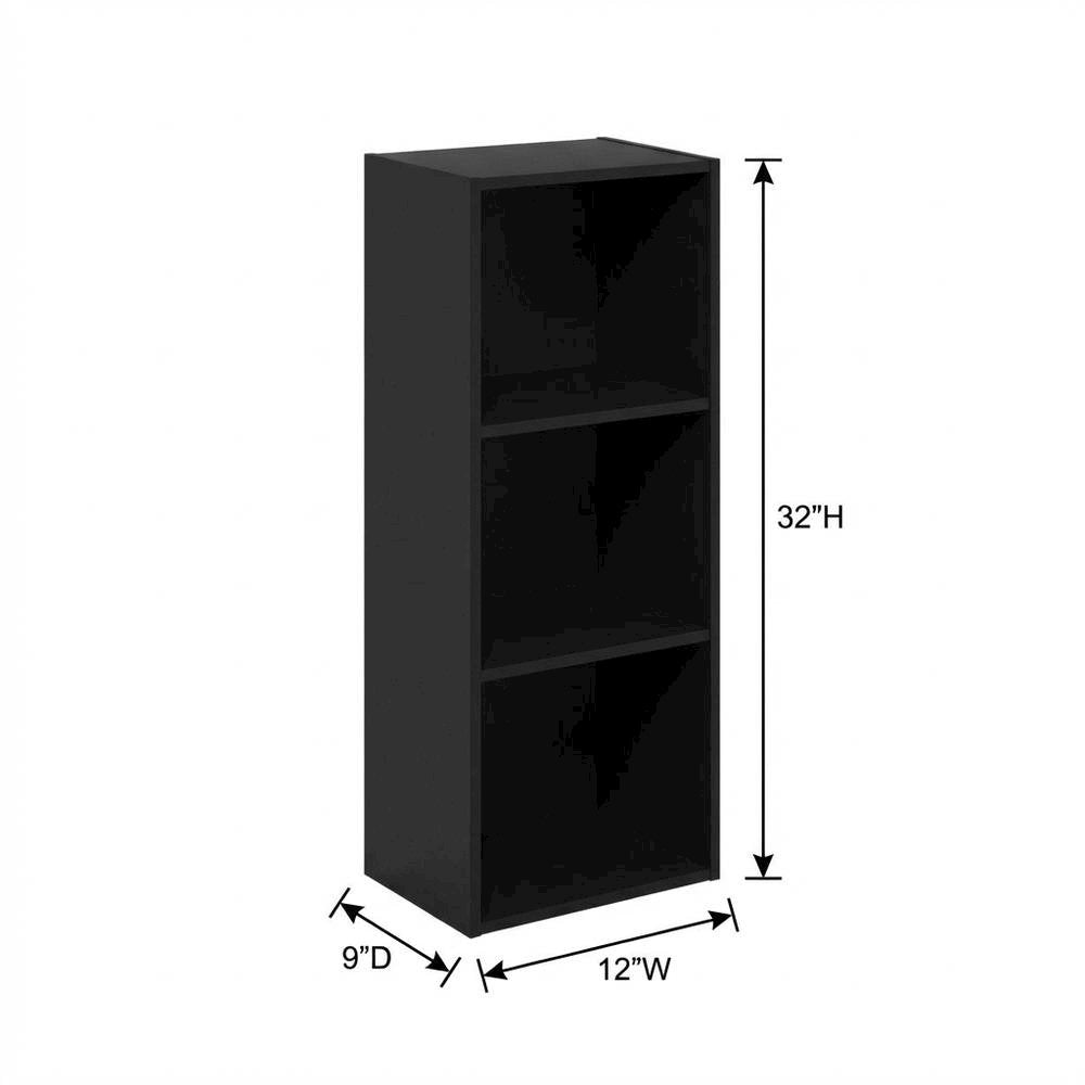 Wooden Bookcase in Walnut Finish with Adjustable Shelves