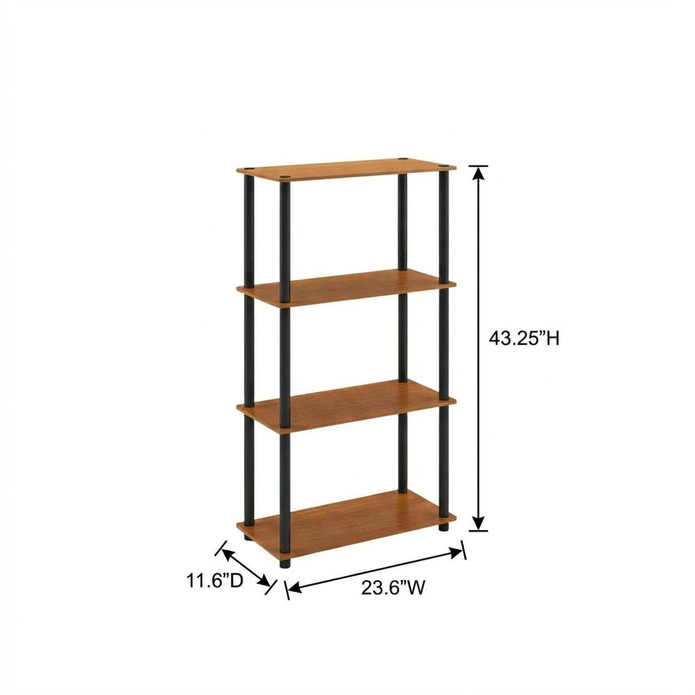 Wooden bookcase with clean lines and spacious shelving for home, office storage