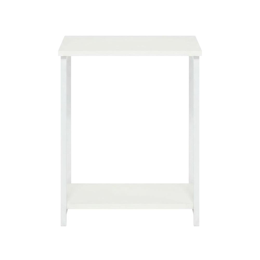 White metal frame end table with modern design and sturdy construction