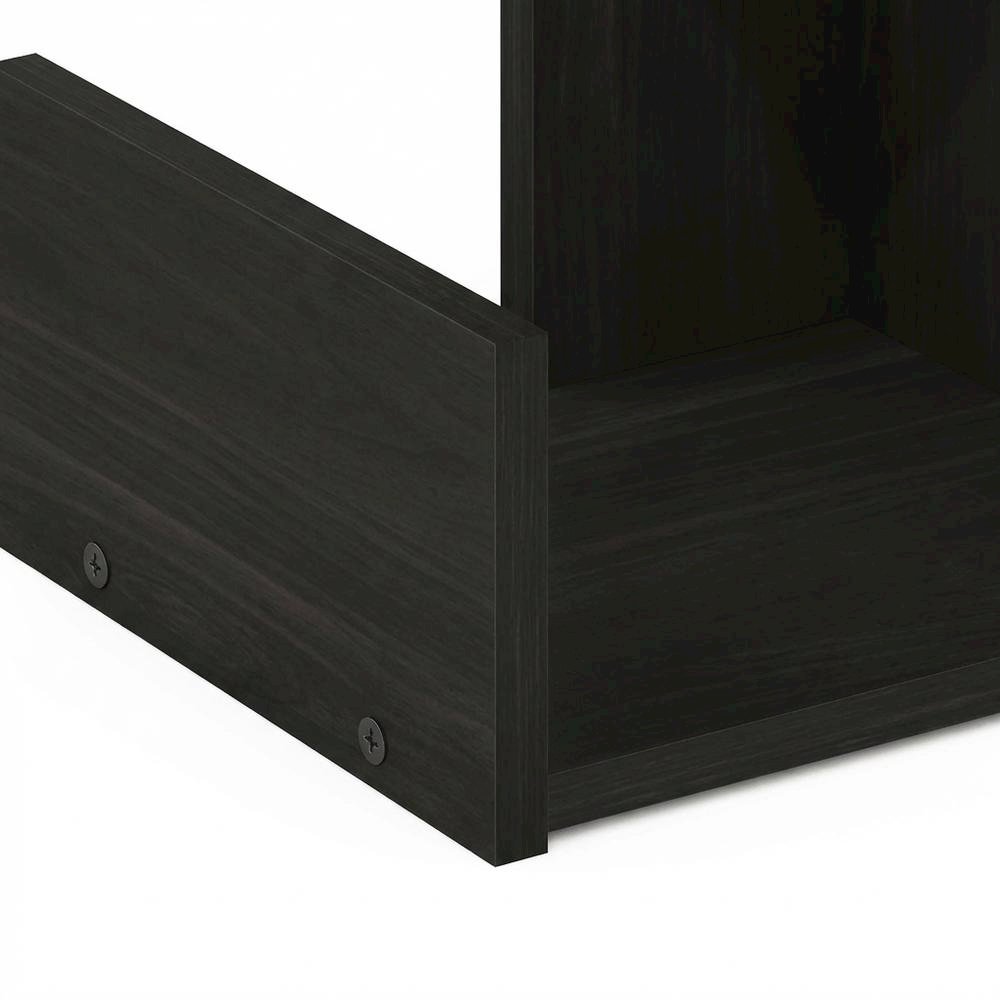 Wooden Desktop Bookshelf Storage Organizer in Espresso with Compact Design